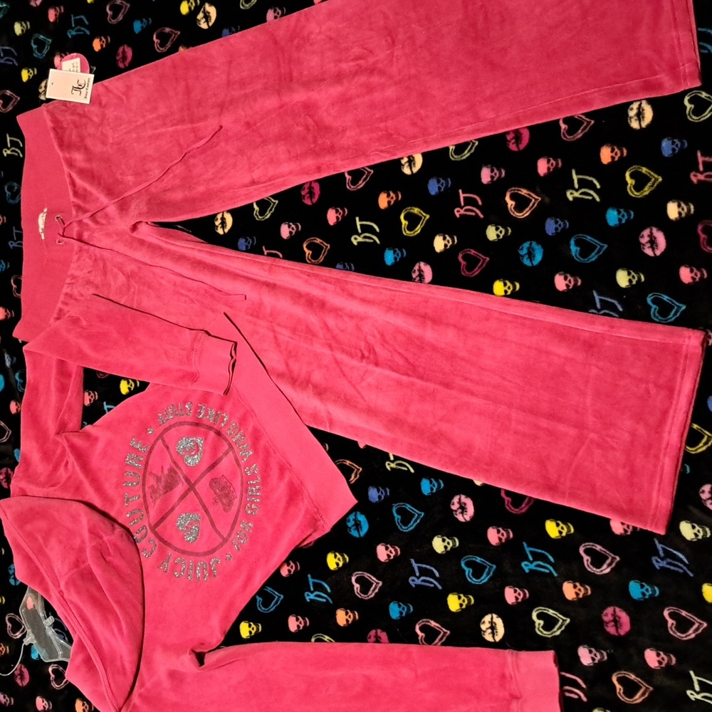 Rare Y2K Juicy Couture Velour Flare Pant Track Suit, NWT, Small